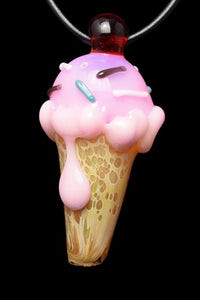 Christina Cody strawberry ice cream pipe and pendant