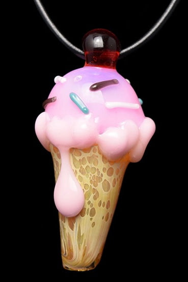 Christina Cody strawberry ice cream pipe and pendant