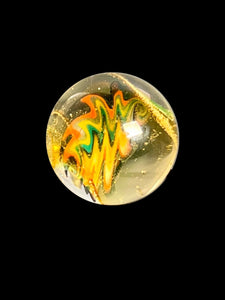 Fidget glass mille spiral marble 66